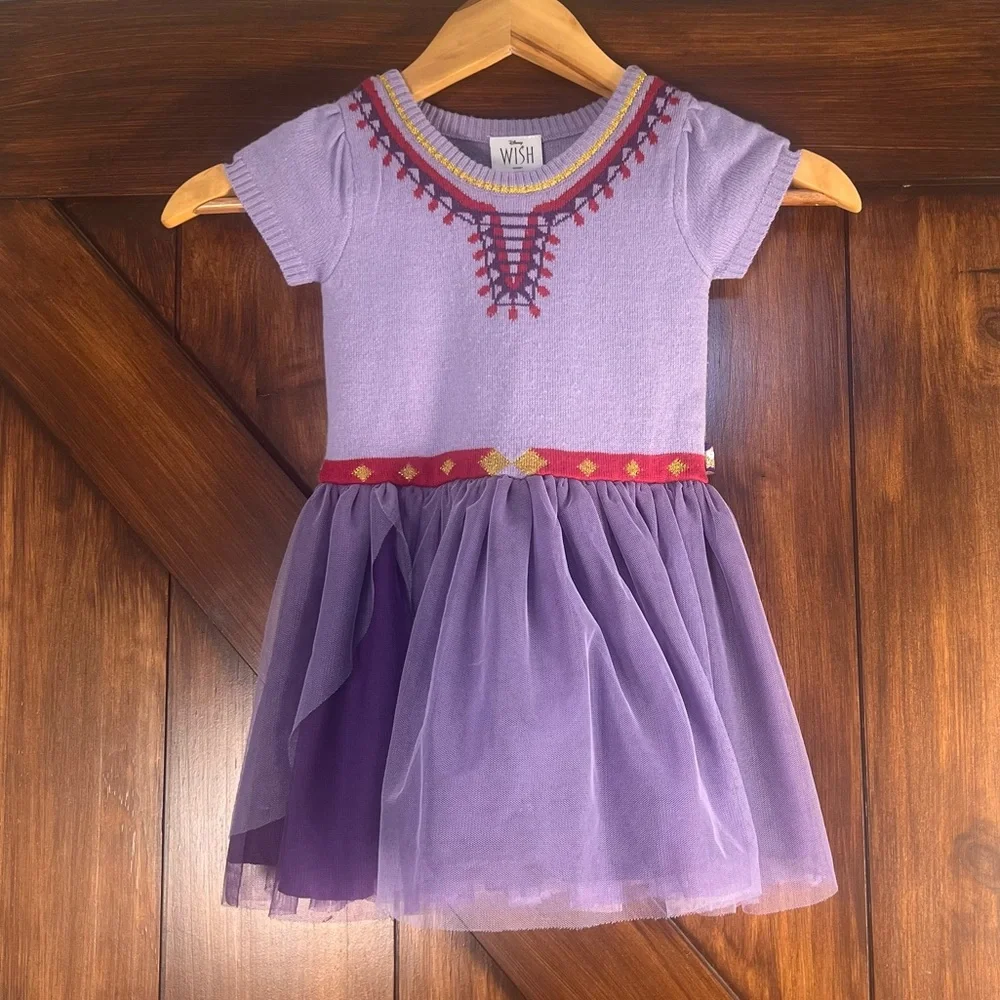 Disney‎ Wish Purple Tulle Dress with Knit Details Girls 2T
